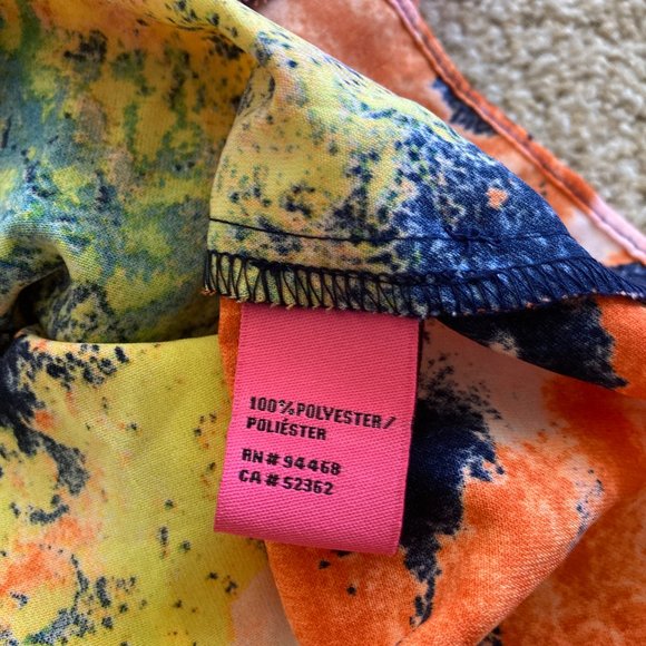 Betsey Johnson ruffled floral bohemian tie around the waist blouse Size S - Picture 5 of 6